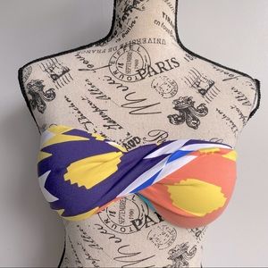 DALCOSTA women’s colorful twisted bikini tops M